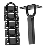 Abaodam 6 Stück Teiliges Deckenhaken Schwerlast Schraubhaken mit Dübel Stabile Aufhängung für Pflanzen Dekorationen Einfach zu Montieren Schwarze Wand und Deckenhalterung