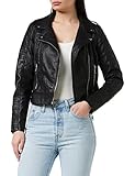 VERO MODA Damen Kunstleder-Jacke VMKerriultra Biker-Style 10228728 Black XXL