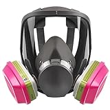 Louttary Atemschutzmaske, wiederverwendbar, 6800 mit Filtern, Antibeschlag, Atemschutzmaske gegen organische Dämpfe