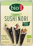 Bioasia Bio Seetang – Gerösteter Bio Seetang für die Zubereitung von Sushi – (6 x 25 g)