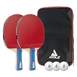 JOOLA 54820 Tischtennis-Set Duo Bestehend aus 2 Tischtennisschläger+3Tischtennisbälle+1Aufbewahrungstasche,mehrfarbig,onesize