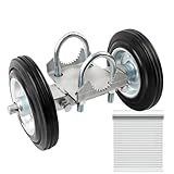 Schiebetor Rollen - 272 kg Tragkraft Schiebetorrad Mit Gummibereifung | Robustes Plattenlaufrad mit Kettenverbindung & Hoher Tragkraft als Zubehör für Einfahrt, Bauernhof & Haus