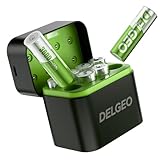 Wiederaufladbare Lithium Akkus AA 8 Pack mit Ladegerät, 3600mWh Hohe Kapazität 1.5V AA Batterien, Lang anhaltende wiederaufladbare Lithium Batterie aa mit Integrierter Charing Aufbewahrungsbox