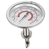 BAZEITFLOW Bbq Grill Thermometer mit Legierungssonde Hitzebeständiges Ofenthermometer für Präzise Temperaturmessung für Grillen Räuchern Hause