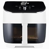 Instant Vortex Plus mit ClearCook - 5.7L Digitale Heißluftfritteuse, Weiß, 6-in-1 Smart-Programme - Frittieren, Backen, Braten, Grillen, Dehydrieren, Aufwärmen, Großes Fassungsvermögen -1700W