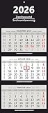 XXL 3-Monatskalender 2026 schwarz großer Wandkalender Bürokalender