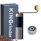 KINGrinder K2 Manuelle Hand-Kaffeemühle mit geradem Griff für französische Presse, Tropfen, Espresso mit Konsistenz, konische Fräsmühle, 25 g Kapazität