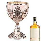 Dreuhuing Mini-Kelch, europäische Zinklegierung, Kelch, Retro-Ornamente für Zuhause, Bar, Hochzeit, Kelch, Geschenk, kleiner Weinbecher für Bier, Cocktail, Whiskey, 30 ml