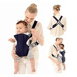 Babytrage Bauchtrage,Xiuyer Baby Carrier,Atmungsaktiv Rückentrage, Kindertrage für 3.5-15kg Säugling Kleinkind Tragegurt,Navy Blau,Verstellbar,Tragetuch Baby Neugeboren