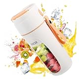 Bestyks Smoothie Maker To Go, Standmixer Klein Portable Blender Mit 8-Klingen Edelstahl, Mini Blender USB Fresh Juice Mixer Flasche Elektrisch 340ml Bottle für zu Hause und im Freien