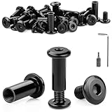 Mbsomnus 25 Stk Verbindungsschrauben M4x30 mm Schrankverbinder Edelstahl A2 V2A Hülsenschrauben Möbelverbinder Schrauben Hülsenmutter mit Sechskant-Schlüssel Bit H2.5 für Möbeln Holzbrettern Schränken