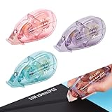 3 Stück Kleberoller Maus, 10m x 8mm Fotokleber Doppelseitig Selbstklebend, Kleberoller Doppelseitig für Scrapbook, Fotoalben, Basteln