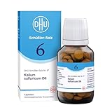 DHU Schüßler-Salz Nr. 6 Kalium sulfuricum D6 – Das Mineralsalz der Entschlackung – das Original – umweltfreundlich im Arzneiglas, 200 St. Tabletten