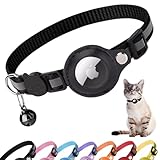 Croc-Cat® airtag Katzenhalsband, Zubehör Kompatibel mit Apple Airtag, Halsband mit Sicherheitsschnalle Anti Strangulation für Kätzchen und kleine Hunde, GPS airtag Nicht inbegriffen!…