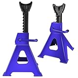 2X Unterstellböcke 3T Höhenverstellbar in 9 Stufen (30-41,5 cm) unterstellböcke KFZ Stützböcke für Auto Unterstellbock Kompatibel mit verschiedenen Auto Heber 3000kg Tragkraft
