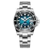 ADDIESDIVE Automatikuhr Herren BGW9 Leuchtend Saphirglas Taucheruhr 200m analoge Uhr Herren Mit Edelstahlarmband AD2078