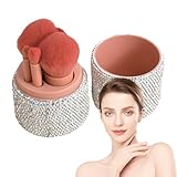 Pinsel für Make-up – Make-up-Pinsel für Frauen – wiederverwendbarer, weicher Blender-Applikator mit Strass-Etui für Konturierung Hervorhebung Lidschatten Foundation Concealer
