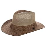 Panama-Hut mit breiter Krempe, Strohhut, Fedora, Strand, Sonnenhut, LSF 50+, Unisex, Fischermützen (DE/NL/SE/PL, Numerisch, 48, 64, braun)