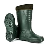 HEYO Herren Gummistiefel Gefüttert Winter Thermo Stiefel aus EVA Schaum – Leicht Wasserdicht Warm Arbeitsstiefel Winterstiefel Made in EU (Grün, EU Schuhgrößensystem, Erwachsene, Numerisch, M, 42)
