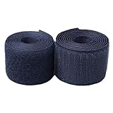 Generic Klettband Nähband 50MM – Klebefreiter Nylonstoff Interlocking Tape für DIY-Bastelnähen Nähen Kissen Kleidung (Dunkelblau, 8 Yard)