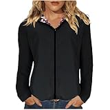 RLEHJN Zip Up Hoodies Damen, Winterjacke Full Zip Floral Printed Hoodie Reversible Tops Casual Sweater Loungewear Outerwear Mit Kapuze Outdoorjacke