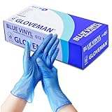 K-MART Gloveman Einweg-Handschuhe, Vinyl, Größe M, Blau, 100 Stück