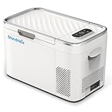 StandHeiz Mini Kühlschrank Kompressor 25L – Tragbare Kühlbox Auto & Camping, 12V/24V/230V, Gefrierfunktion bis -20°C, Leise & Energiesparend, für Auto, Wohnmobil & Outdoor Weiß