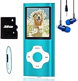 Hotechs MP3-Player/MP4-Player, MP3-Player mit 32 GB Speicherkarte, schlankes Design, digitales LCD-Display, 4,6 cm (1,8 Zoll) Display, FM-Radio (Indigo)