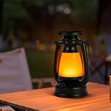 LED Solarlaterne Campingleuchte, Blumacht Vintage Retro Campinglampe, Flackernde Flamme Warmweiß Ultra Helle Led Laterne Outdoor Wasserdicht mit USB Ladefunktion für Camping, Stromausfälle, Garten