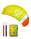 Skymonkey Airtwister 1.3 Lenkmatte inkl. Packsack & Flugschlaufen - Lenkdrachen bereits fertig angeleint, ready 2 fly, Kite mit stabilen Polyester Ripstop Material, Flugdrachen für Einsteiger geeignet