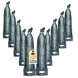 10x Sandsäcke Silosandsäcke geeignet für Hochwasserschutz, 25cm x100cm mit Griff, Zugband und Tragegriffen, Silosäcke zum Befüllen & HLKauf-Block