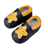 Lauflernschuhe Baby Outdoor Weicher rutschfeste Sockenschuhe Barfußschuhe Für Mädchen Junge Kinder Krabbelschuhe Cartoon LederLauflerner-Schuhe Babyschuhe Niedlicher Unisex Badeschuhe Bodenschuhe