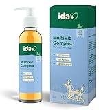 ida+ - MultiVit Complex für Hunde - 200ml - 15 wichtige Vitamine für den Hund - Ideal zum Barfen - Vitamin B Komplex - Vitamin A, D, D3, E, K, Biotin - für eine optimale Vitamin-Versorgung