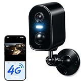 KKB 4G LTE Überwachungskamera mit SIM Karte Innen, Kamera Überwachung Aussen ohne WLAN mit Akku 5200mAh, Tragbare 2K Kabellos LTE Außenkamera, PIR Bewegungserkennung, 2-Wege-Audio, IP65 Wasserdicht