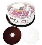 Bedruckbare Blu-ray Rohlinge Smart-Glossy 25GB BD-R SL Inkjet Printable Weiß Glänzend - 25er Spindel-Box Glossy