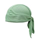 Whakano Bandana Cap UV Schutz,Kopftuch für Herren und Damen,Atmungsaktiv Kopfbedeckung Mütze Sommer Laufmütze,Schweißableitender Bikertuch für den Außenbereich,Joggen,Wandern,Radfahren,Grün