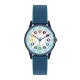 Cander Berlin MNA 0130 M Kinderarmbanduhr Klett Armbanduhr Kinder Mädchen Junge 3 ATM wasserdicht Lernuhr analog blau