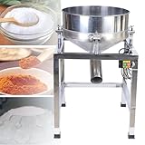 Automatische Pulversieb-Streuermaschine – Elektrisches Sieb aus Edelstahl für den gewerblichen Gebrauch, hocheffizientes vibrierendes Mehlsieb für feines Pulver, 150 Mesh