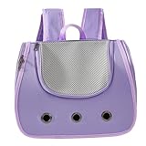 Gcljlmy Katzentrage-Rucksack, Haustier-Reiserucksack, atmungsaktive Tragetasche, Hunde- und Katzentrage, Katzen- und Hunderucksack, Tasche für den, violett