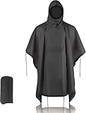 Fousam Camo Regenponcho Wasserdicht Regenmantel für Erwachsene Männer Frauen