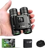 TravelHawk Fernglas 8x21 FMC, Kompakte Ferngläser Erwachsene Kinder BAK4 Prisma Feldstecher Wasserdicht Ferngläser Klein Vogelbeobachtung Jagd Reise Safari - mit Tragetasche und Tragegurt - Schwarz