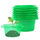 SINJEUN 20 Stück Schneckenschutzringe, 24 x 11,5cm Grün Schneckenkragen, 17cm Innendurchmesser Schneckenschutz für Beetschutz