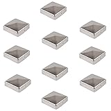 10x Edelstahl Pfostenkappe Abdeckkappe für Pfosten Pyramide 71 mm 7x7 cm