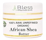 Bio-rohe, afrikanische Sheabutter, 100% rein, natürlich und unraffiniert, Haut-Feuchtigkeitscreme für Gesicht, Körper und Haare, 115 g, elfenbeinfarben/weiß, Klasse A | DIY-Cremes, Balsam, Lotionen