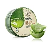 Natürliches Koreanisch Aloe Vera Gel 100 prozent - 300 ml - Feuchtigkeitscreme für Gesicht, Körper Haar-Gel, Pflege nach dem Sonnen, bei Ekzem, Sonnenbrand, Anti-Narben - Aloeveragel