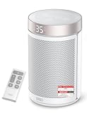 Dreo Energiesparender Heizlüfter, 34 dB Leiser 1500W Elektrischer PTC Keramik, Thermostat, 3 Modus 3 Geschwindigkeit, Überhitzungs- & Kippschutz, 12 Std. Timer, Elektroheizung für Räume Schlafzimmer