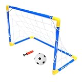 NOLITOY Tragbares Wetterbeständiges Fußballtor Abnehmbares Netz Trainingsspielzeug für Outdoor Indoor Spiele Camping Garten und Park Leichtes Fußballtor