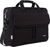 Taygeer Laptoptasche 15.6 Zoll Groß Laptop Tasche Umhängetasche Aktentasche Schultertasche Herren Premium Wasserdicht Bussiness Arbeitstasche Messenger Bag für Reisen Frauen Männer - Schwarz