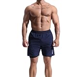 OLIns Men's Short Sports Fitness Gym Breathable Quick Drying Athletic Gym Joggers (Dark blue,XXL)