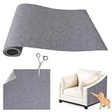 Selbstklebend Kratzmatte Katze, Kratzschutz Sofa Katze, DIY Kratzbretter Katze kratzwand für Katzen Möbel Kratzteppich Couch-Schutz (Grau, 200 * 40cm)